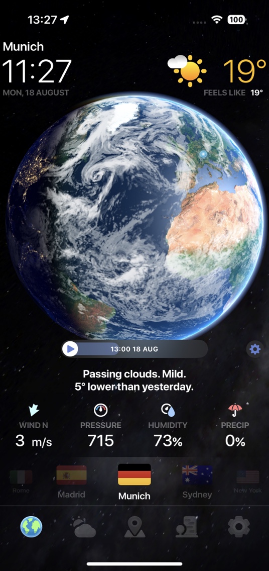 Weather Now app screenshot